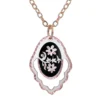 Cut Out Black Floral Necklace CN-401