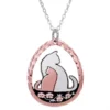 Cut Out Cat Silhouette Necklace NCN-26