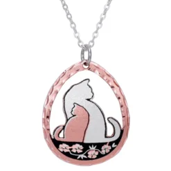 Cut Out Cat Silhouette Necklace NCN-26