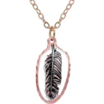 Cut Out Copper Feather Necklace