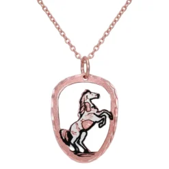 Cut Out Copper Stallion Necklace NCN-22