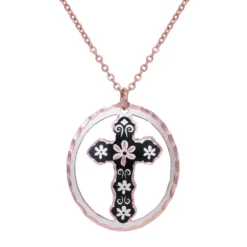 Cut-Out Floral Cross Necklace NCN-99