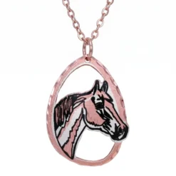 Cut Out Horse Head Necklace NCN-10