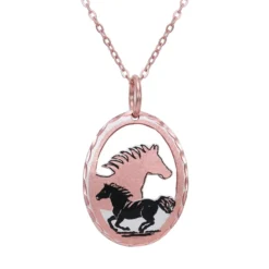 Cut-Out Horse Silhouette Necklace NCN-35