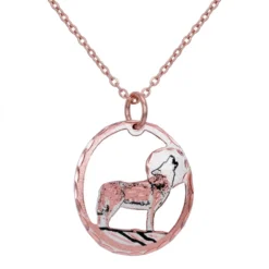Cut-Out Howling Wolf Necklace NCN-831