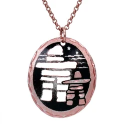 Cut Out Inukshuk Necklace NCN-164