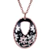 Cut-Out Oval Flower Necklace NCN-404