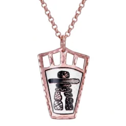 Cut Out Unique Inukshuk Necklace NCN-464