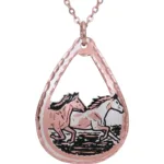 Cut-Out Wild Horses Necklace