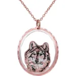 Cut Out Wolf Head Necklace