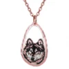 Cut-Out Wolf Head Necklace NCN-552