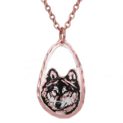 Cut-Out Wolf Head Necklace NCN-552