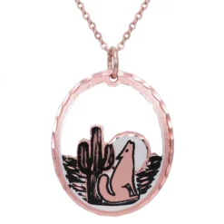 Desert Scene Coyote Necklace NCN-41