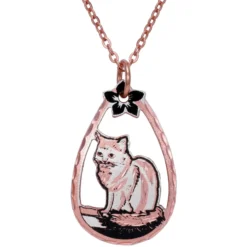 Handmade Cut Out Cat Necklace NCN-262
