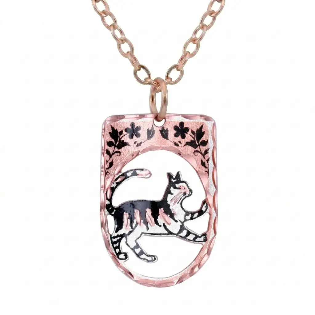 Playful Cat Necklace NCN-261 Playful Cat Necklace NCN-261