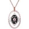 Cut-Out Oval Flower Necklace NCN-408