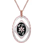 Cut-Out Oval Flower Necklace