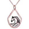 Stallion Rearing Horse Necklace NCN-571