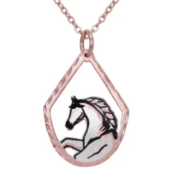 Stallion Rearing Horse Necklace NCN-571